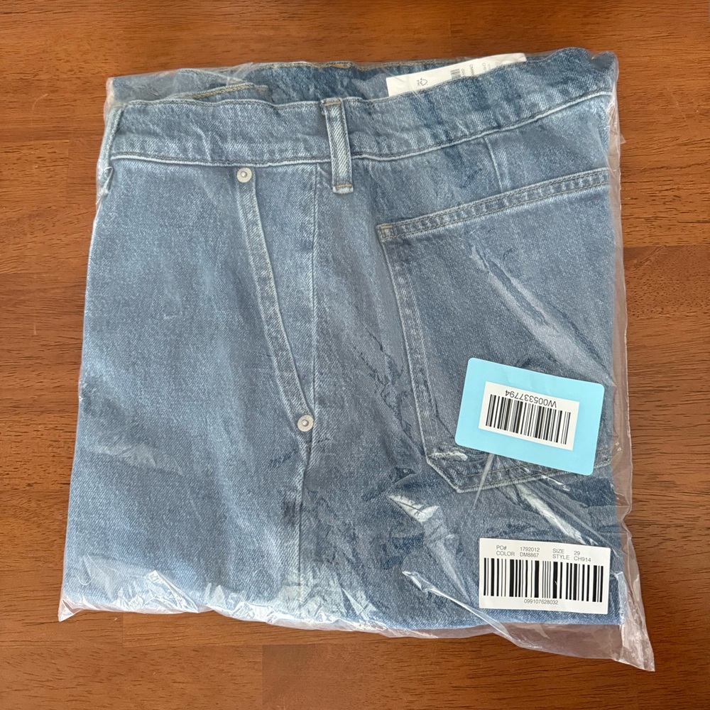 NWT! J.Crew Camp Pocket Wide Leg Jean Cargo Denim Stretch Cotton Blend Blue 29 - Picture 6 of 6